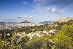 Greece, Attica, Athens, Greece, Attica, Athens, View of The Acropolis and Central