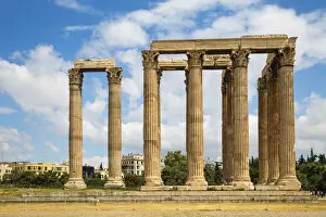 Greece, Attica, Athens, The Temple Of Zeus, also known as the Olympieion