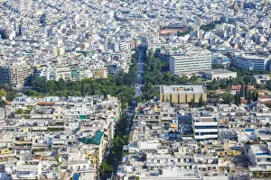 Lykavittos Hill Prints: Greece, Attica, Athens, View of Athens from Lykavittos Hill
