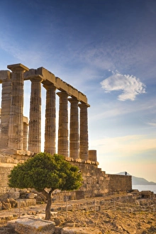 Greece, Attica, Cape Sounion, Temple of Poseidon