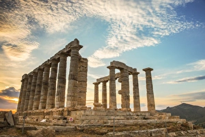Mediterranean Prints: Greece, Attica, Cape Sounion, Temple of Poseidon
