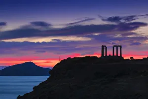 Greece, Attica, Cape Sounion, Temple of Poseidon