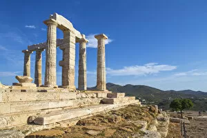 Images Dated 28th July 2015: Greece, Attica, Cape Sounion, Temple of Poseidon