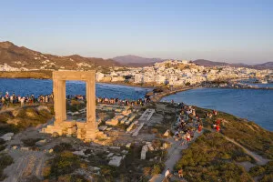 Images Dated 11th September 2019: Greece, Cyclades Islands, Naxos Town, Temple of Apollo