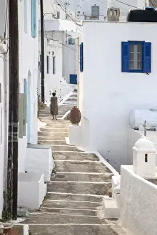 Greece, Cyclades Islands, Serifos, Old Town (Chora)