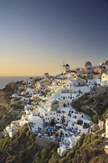 Images Dated 27th May 2010: Greece, Cyclades, Santorini, Oia Town and Santorini Caldera