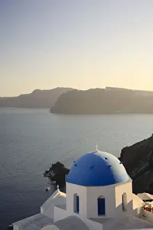 Cliffside Prints: Greece, Cyclades, Santorini, Oia Town and Santorini Caldera