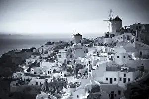 Greece, Cyclades, Santorini, Oia Town and Santorini Caldera