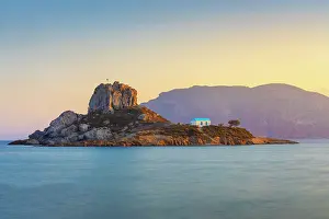 Aegean Prints: Greece, Dodecanese, Kos Island, Kamari Bay, and Kastri Island
