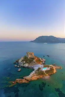 Kamari Bay Prints: Greece, Dodecanese, Kos Island, Kamari Bay and Kastri Island