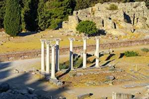 Pillar Prints: Greece, Dodecanese, Kos Island, Kos, Ancient Ruins of Asclepieion, Ancient pillars