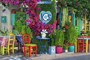 Mediteranean Prints: Greece, Dodecanese, Kos Island, Kos Town Zorbas Restaurant