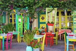 Mediteranean Prints: Greece, Dodecanese, Kos Island, Kos Town Zorbas Restaurant