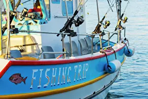 Aegean Prints: Greece, Dodecanese, Kos Island, Kos Town, Harbour, close up of fishing boat
