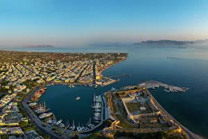 Kos Town Prints: Greece, Dodecanese, Kos Island, Kos Town, and harbour
