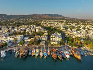 Aegean Prints: Greece, Dodecanese, Kos Island, Kos Town, and harbour