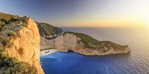 Images Dated 30th September 2016: Greece, Ionian Islands, Zakynthos, Navagio (shipwreck) beach