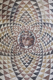 Mediteranean Country Gallery: Greece, Peloponese Region, Corinth, Ancient Corinth, museum, mosaic from Roman Villa