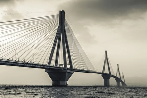 Images Dated 29th May 2013: Greece, Peloponese Region, Gulf of Corinth, Patraa-area, Rio Antirio Bridge