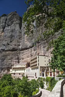 Images Dated 16th October 2013: Greece, Peloponese Region, Vouraikou Gorge, Moni Mega Spileo monastery