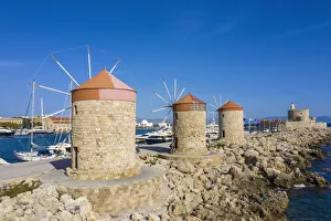 Old Harbour Prints: Greece, Rhodes, Old Harbour