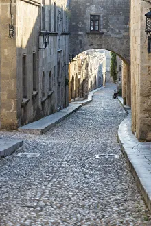 Dodecanese Islands Gallery: Greece, Rhodes, Rhodes Old Town, Street of the main knights of Rhodes (Ippoton)