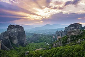Meteora Prints: Greece, Thessaly, Meteora (UNESCO World Heritage Site)