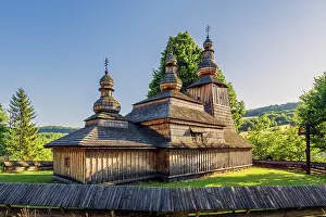 Slovakian Prints: Greek Catholic wooden church of Protection of the Holy Mother of God