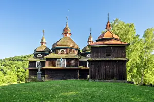 Slovakian Prints: Greek Catholic wooden church of Protection of the Holy Virgin