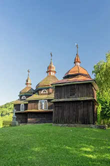 Slovakian Prints: Greek Catholic wooden church of Protection of the Holy Virgin
