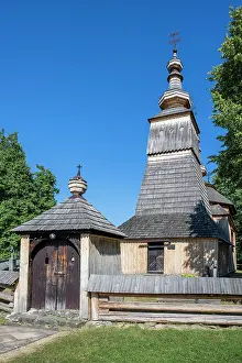 Slovakian Prints: Greek Catholic wooden church of Saint Michael the Archangel of Ladomirova