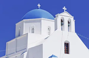 Orthodox Church Prints: Greek Orthodox church, Amorgos, Cyclades Islands, Greece, Europe