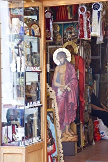 Images Dated 2nd March 2012: Greek Orthodox shop, Athens, Greece