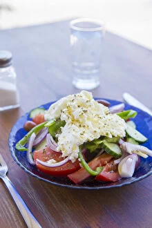 Images Dated 1st July 2016: Greek Salad, Ios Island, Cyclades Islands, Greece
