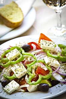 Images Dated 23rd February 2012: Greek Salad, Plaka District, Athens, Greece