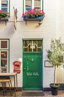 Alley Prints: Green door in Bergstrasse in the old town of Oldenburg