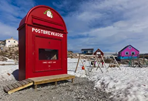 Greenland, Disko Bay, Ilulissat, Santas Giant Mailbox