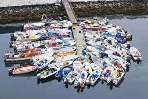 Nuuk Prints: Greenland, Nuuk, commercial port with small boats