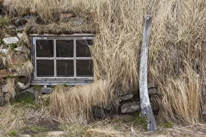Turf House Prints: Greenland, Qaqortoq, early house made of stone and turf