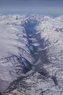 Southwest Greenland Prints: Greenland, Southwest Greenland, aerial view above the Arctic Circle