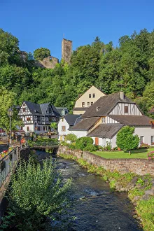 Grenzau with castle, Hohr-Grenzhausen, Brexbach valley, Kannenbackerland, Westerwald, Rhineland-Palatinate, Germany
