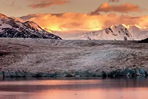 Grey Glacier Prints: Grey Glacier at sunrise, Torres del Paine National Park, Patagonia, Chile