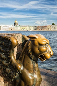 Embankment Prints: A griffin on the University Embankment, Saint Petersburg, Russia
