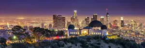 Images Dated 15th April 2017: Griffith Observatory & Los Angeles Skyline at Night, California, USA