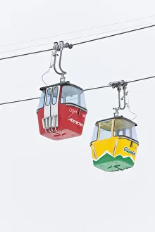 Ski Resorts Prints: Grindelwald Grund Gondola ski lift, Grindelwald, Jungfrau region, Bernese Oberland