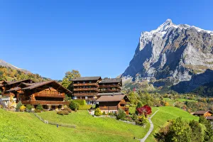 Grindelwald and Wetterhorn, Berner Oberland, Switzerland