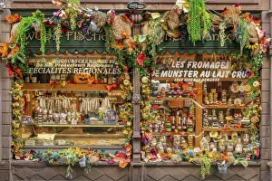 Grand Est Prints: Grocery store, Ribeauville, Haut-Rhin, Alsace, Grand Est, France