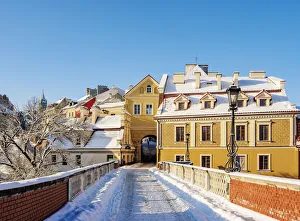 Lublin Voivodeship Prints: Grodzka Gate and the Old Town, winter, Lublin, Lublin Voivodeship, Poland