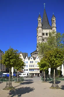 Cologne Prints: Gross St. Martin Kirche, Cologne, North Rhine Westphalia, Germany