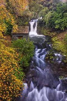 The Grotto and Waterfall, Rydal Mount, Lake District National Park, Cumbria, England